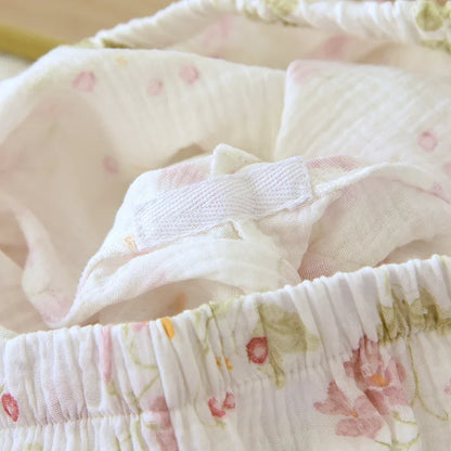 Pink Festive Cotton Gauze Pjs