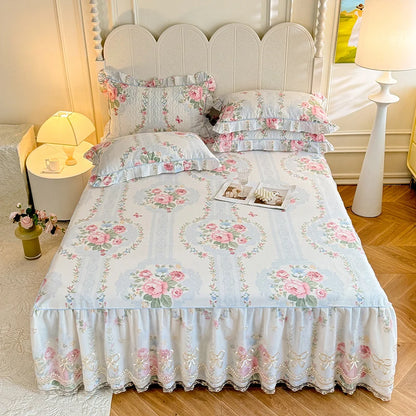 Floral ruffle bedskirt 