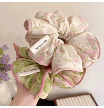 Cotton Floral Scrunchie CreativeFemininity