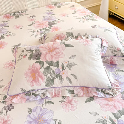 Romantic Floral Ruffle Pillowcases