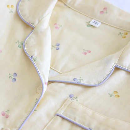 Buttercup Cherry Pjs With Blue Pipping 