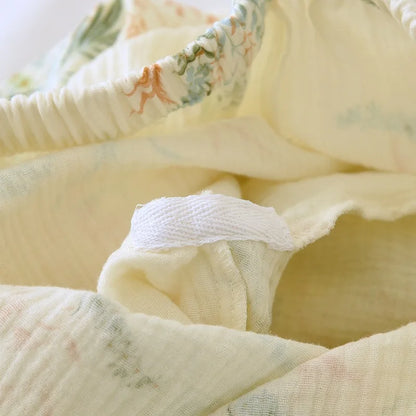 Cream Cotton Pjs With Pink Trim