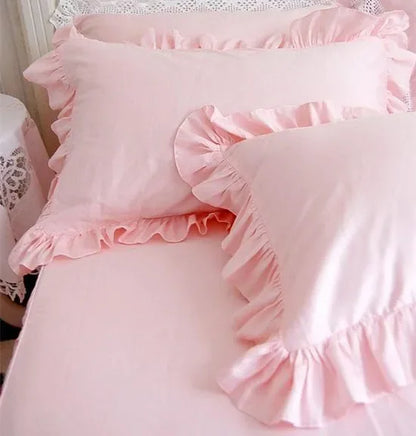 100% Cotton Ruffle Edge Pillowcase