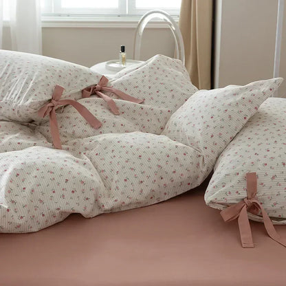 Pink Bow Duvet Cover Set