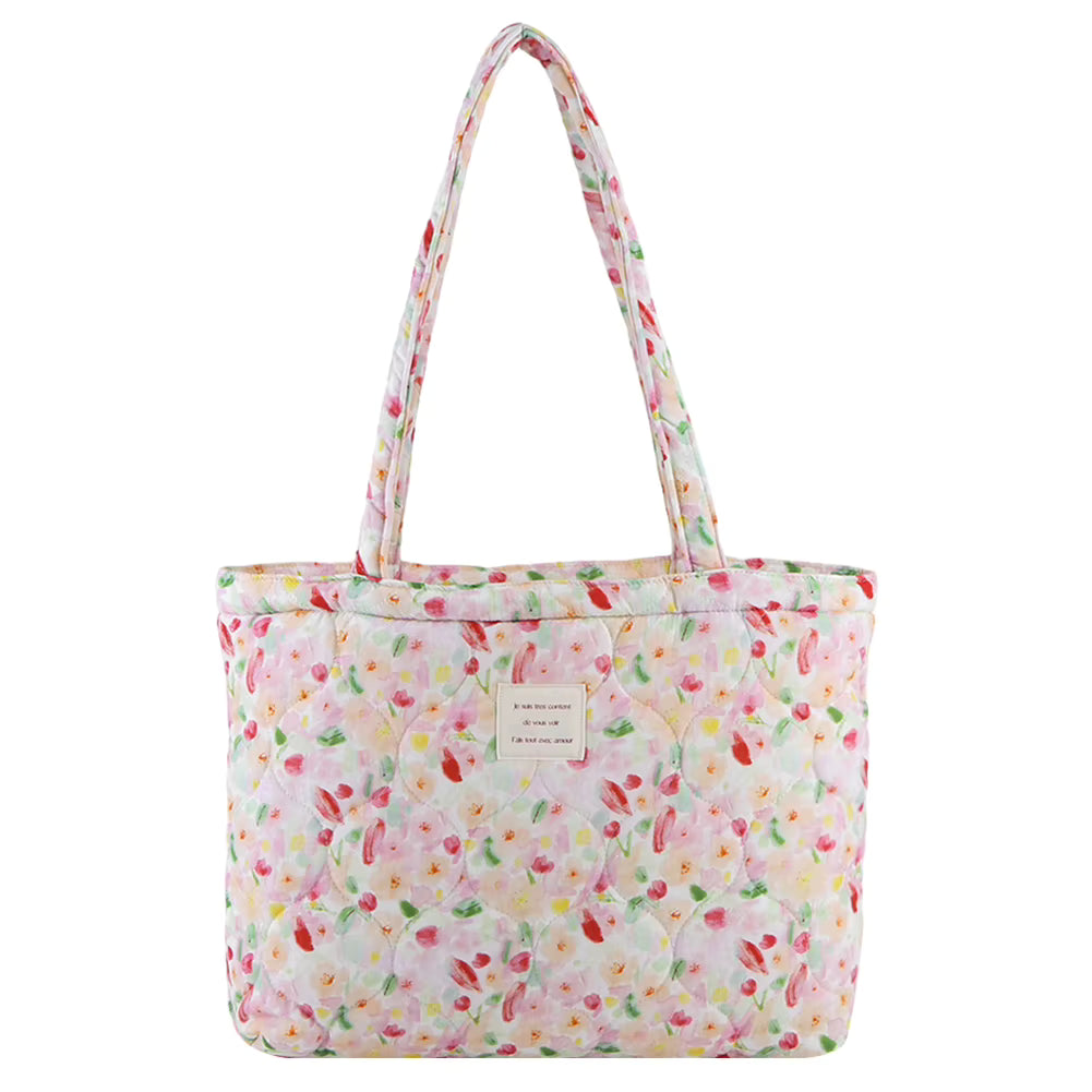 Floral Quilted Tote Bag - All Colours