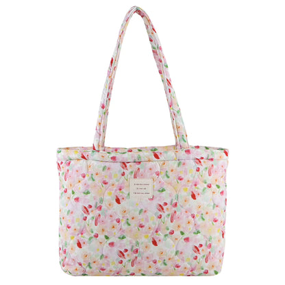 Floral Quilted Tote Bag - All Colours