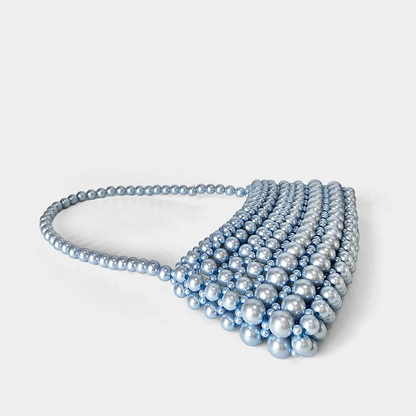 Pearlescent Beaded Shoulder Handbag