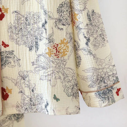 Oriental Print Cotton Pyjamas