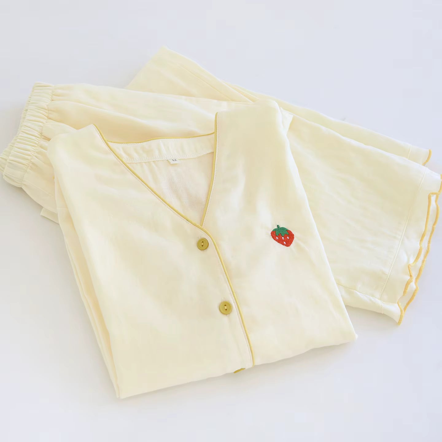 Strawberry Gingham Pyjama Set Creative Femininity