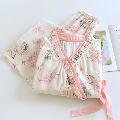 Blossom Kimono Style Wrap Pyjamas