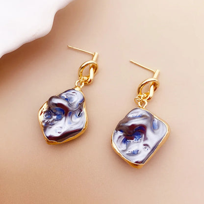 Baroque Pearlescent Drop Earrings - All Colours