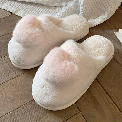 Pink Love Heart Slippers