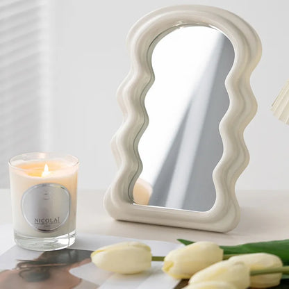 Wavy Table Top Mirror