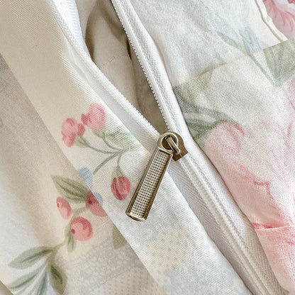 Romantic Floral Ruffle Duvet Cover