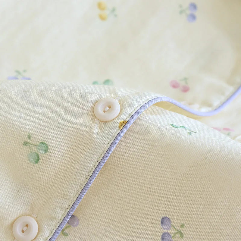 Buttercup Cherry Pjs With Blue Pipping 