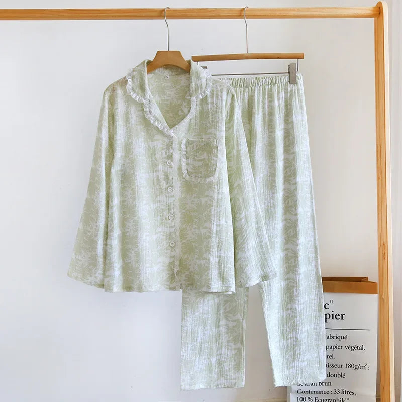 green broderie pjs for women 