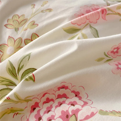 Vintage Floral Ruffle Edge Duvet Set