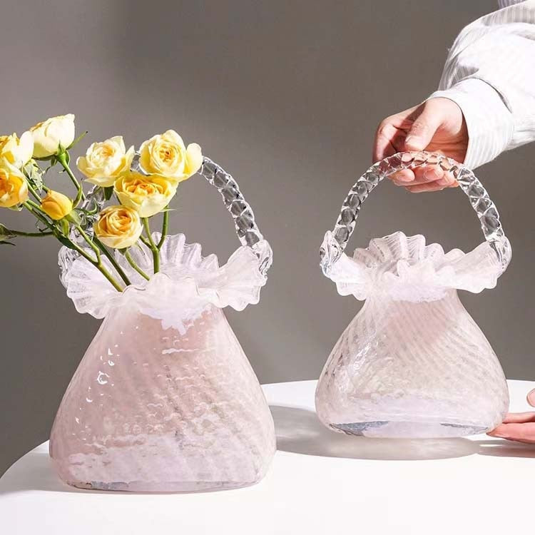Handmade Crystal Handbag Vase