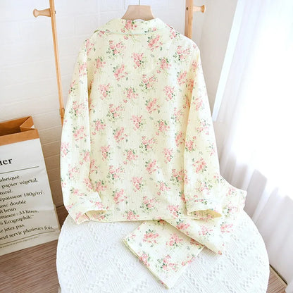 Cotton Crepe Floral Pyjamas