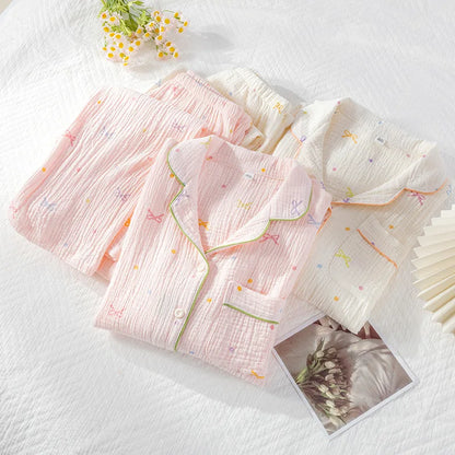 Cotton Crepe Coquette Bow Pjs