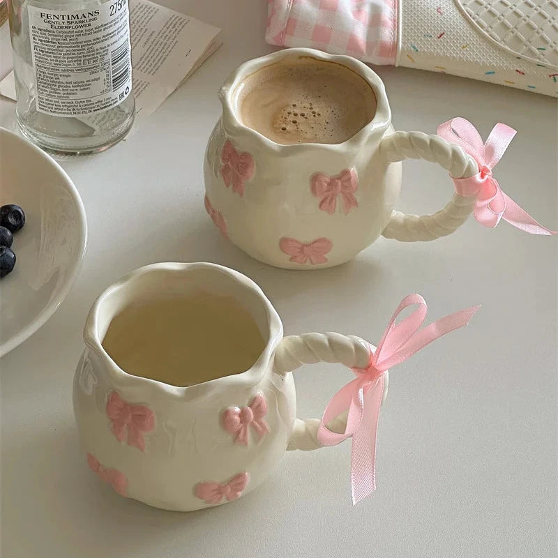 Coquette Mug With Pink Bows