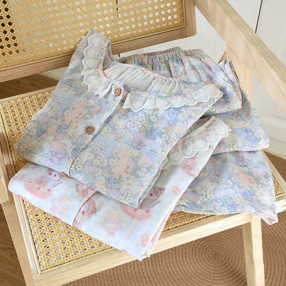 Coquette Lace Ruffle Pyjamas