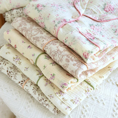 Floral Long Sleeve Cotton Pyjamas