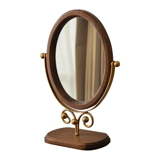 Gold Tuscan Wooden Vanity Mirror Creative Femininity