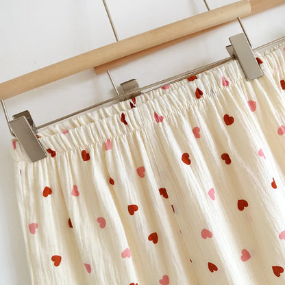 Confetti Heart Pjs With Pink Trim