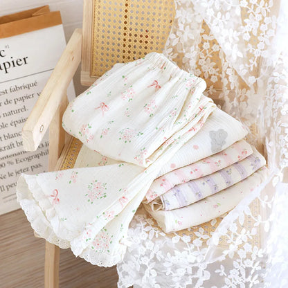 pink floral pj bottoms 