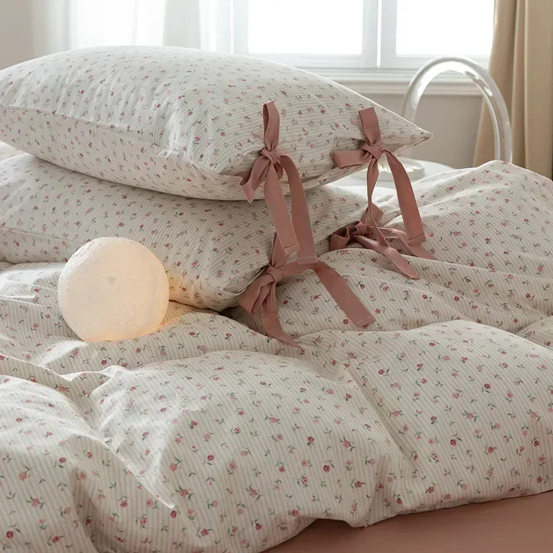 Pink Bow Duvet Cover Set