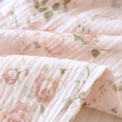 2026 New Women's Spring and Autumn Pajama Set 100% Cotton Crape Cloth Flower Collar Long Sleeve Two Piece Set Large Home Clothes Creative Femininity