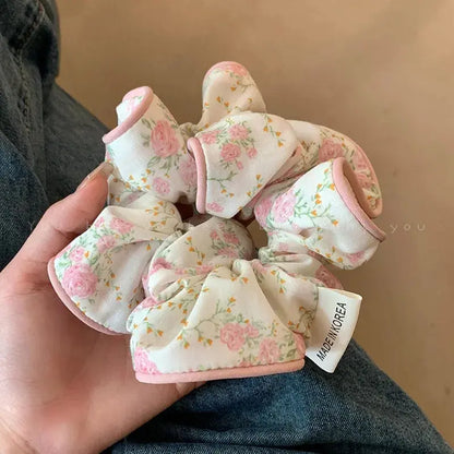 Cotton Floral Scrunchie CreativeFemininity