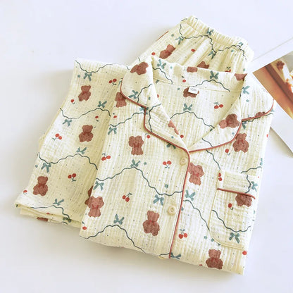 Teddybear cotton women's pjs 