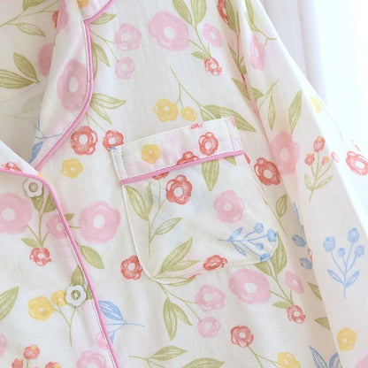 Bright Summer Floral Cotton Pjs
