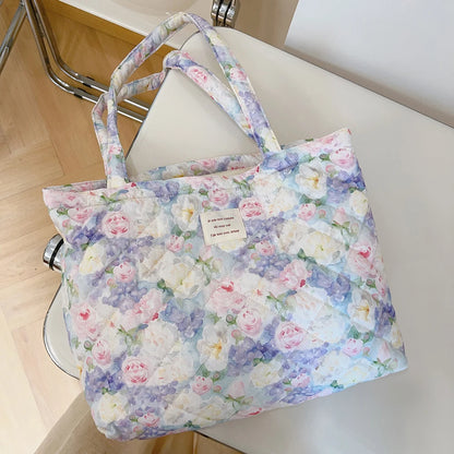 Summer Quilted Floral Tote Bag - All Colours