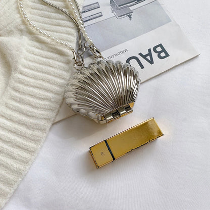 Shell Shape Mini Bag - Silver/Gold