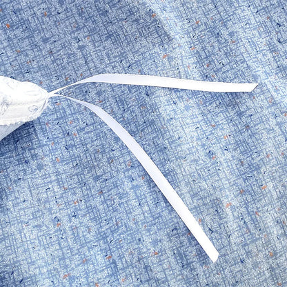 Blue Floral Frilly Duvet Set