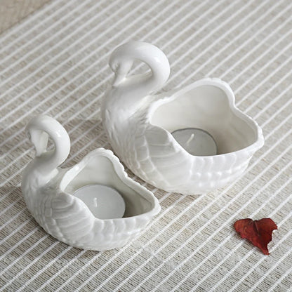 Romantic Swan Candle Holder