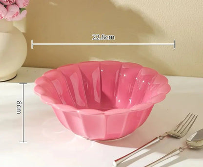 Vintage Pink Scalloped Bowls