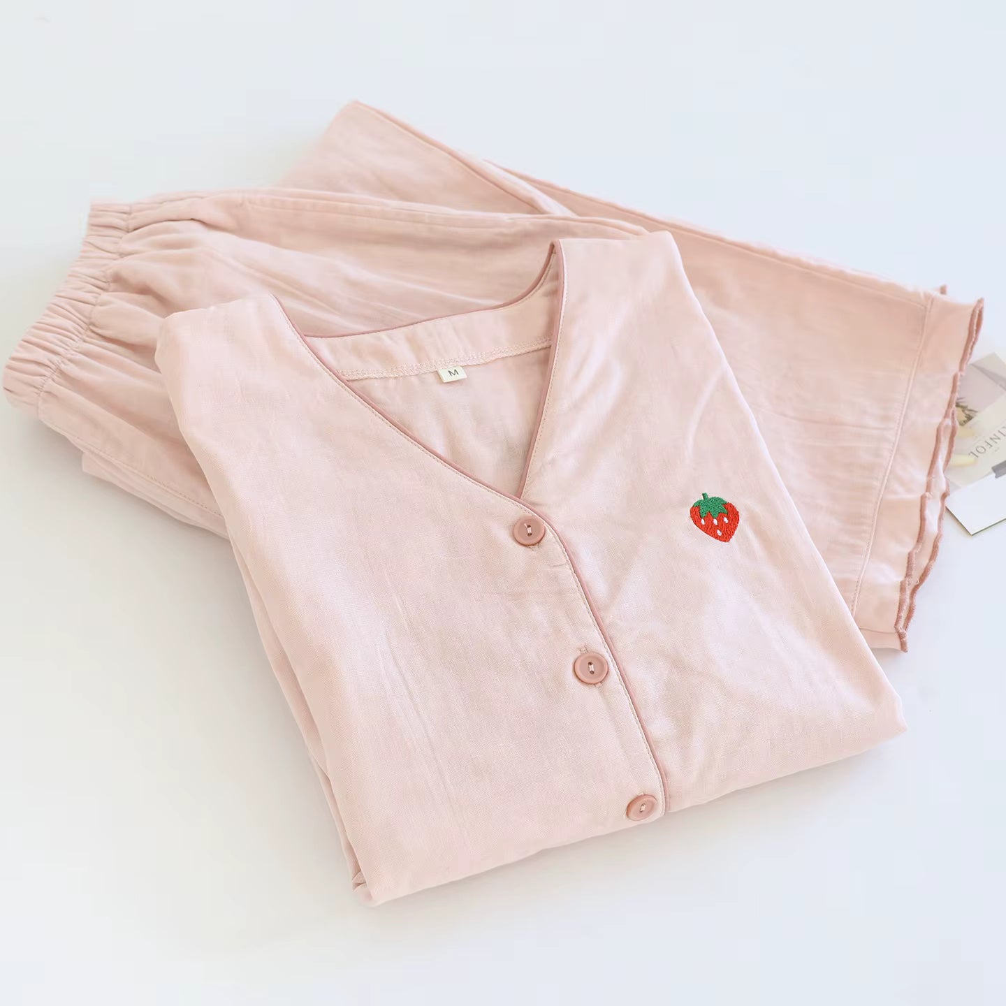 Strawberry Gingham Pyjama Set Creative Femininity