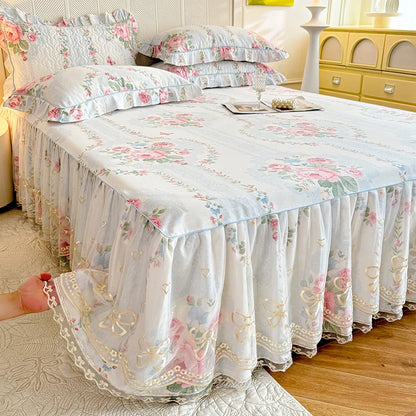 Romantic Lace Ruffle Bed Skirt