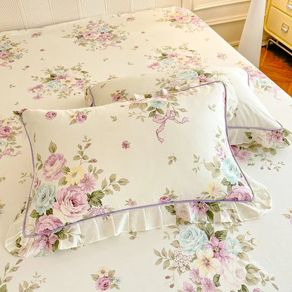 Romantic Floral Ruffle Pillowcases