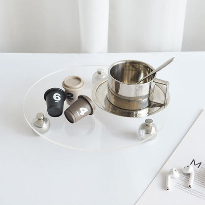 Acrylic Vanity Stand With Chrome Legs