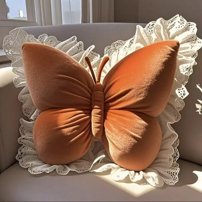 Velvet Butterfly Lace Pillow