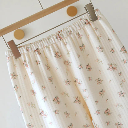 Pink & Cream Floral Lace Collar Pyjamas Creative Femininity
