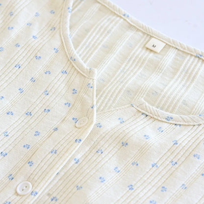 Women Pajamas with padded cups Spring summer Sleepwear Female 2 Piece Set Nightwear floral print Lady Pyjamas Loungewear Creative Femininity