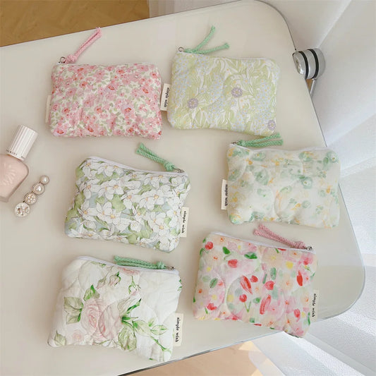 floral travel pouch for make up 
