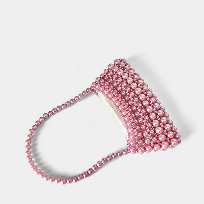 Pearlescent Beaded Shoulder Handbag