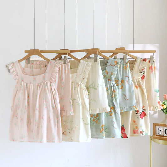 Bamboo Floral Top & Short Pyjama Set